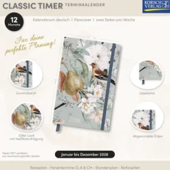 Terminkalender Classic Timer Frühlingszauber 2026*Korsch Verlag GmbH Best