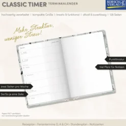 Terminkalender Classic Timer Frühlingszauber 2026*Korsch Verlag GmbH Best