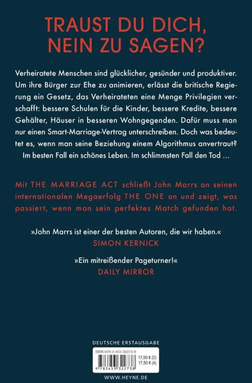 The Marriage Act - Bis der Tod euch scheidet*Heyne Taschenbuch Best
