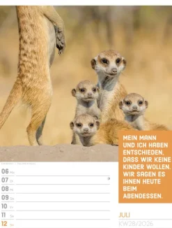 Ackermann Kunstverlag Wochenkalender*Tierisch Sprüchekalender Wochenplaner 2026