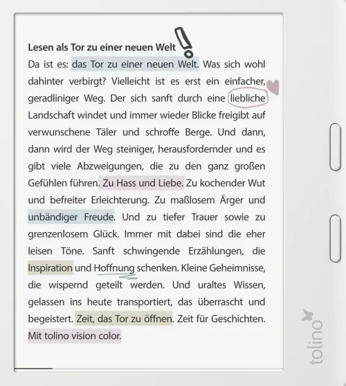 tolino vision color - Weiß*LONGSHINE TECHNOLOGIE GMBH. Discount