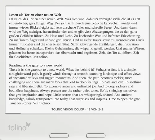 tolino vision color - Weiß*LONGSHINE TECHNOLOGIE GMBH. Discount