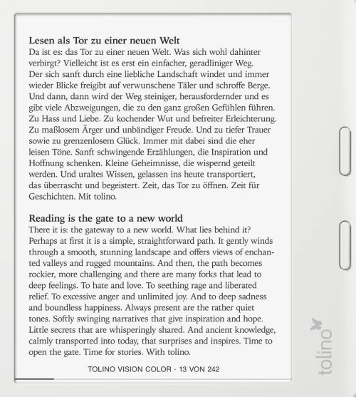 tolino vision color - Weiß*LONGSHINE TECHNOLOGIE GMBH. Discount