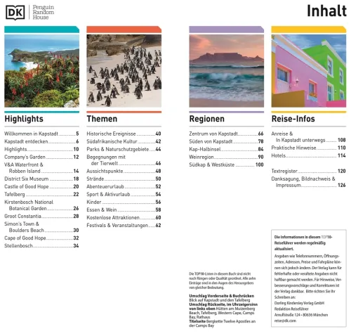 Dorling Kindersley Reise Wandern & Radfahren-TOP10 Reiseführer Kapstadt