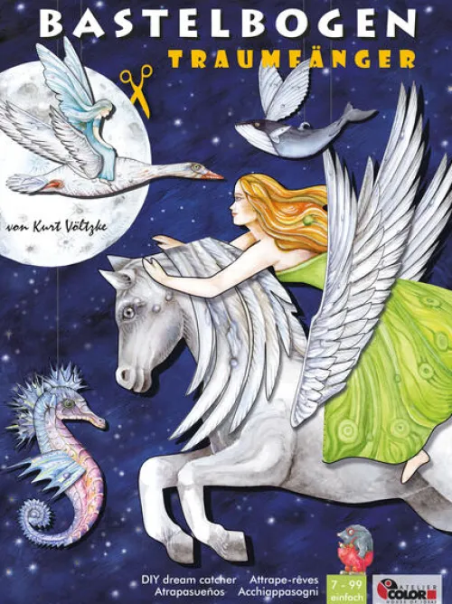 Atelier Color Bastelpapier & Origami-Traumfänger basteln aus Papier Bastelbogen fliegende Tiere, Elfe, Fee