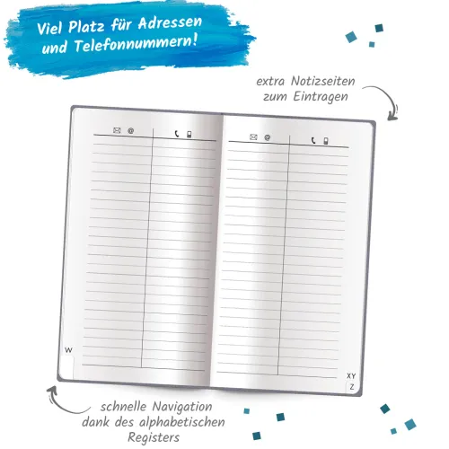 Trötsch Verlag GmbH Medienwissenschaft*Trötsch Adressbuch Soft Touch Slim Anthrazit