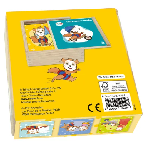 Trötsch Bobo Siebenschläfer Bilderwürfel Puzzle*Trötsch Verlag GmbH Outlet
