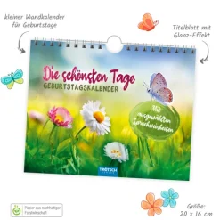 Trötsch Verlag GmbH Wandkalender|Geburtstagskalender-Trötsch Geburtstagskalender Die schönsten Tage Geburtstagskalender mit ausgewählten Sprüchen