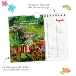 Trötsch Verlag GmbH Wandkalender|Geburtstagskalender-Trötsch Geburtstagskalender Die schönsten Tage Geburtstagskalender mit ausgewählten Sprüchen