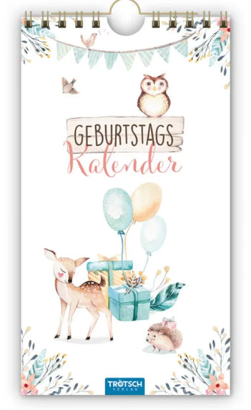 Trötsch Verlag GmbH Wandkalender|Immerwährender Kalender*Trötsch Geburtstagskalender Waldfreunde