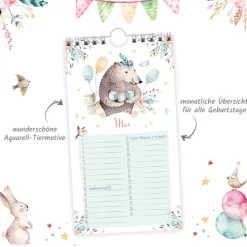 Trötsch Verlag GmbH Wandkalender|Immerwährender Kalender*Trötsch Geburtstagskalender Waldfreunde