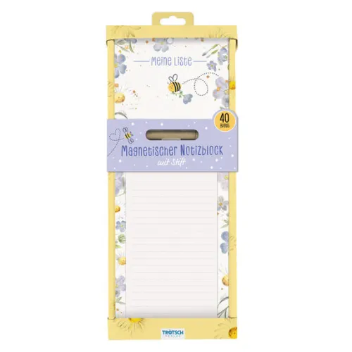 Notizblock mit Stift und Magnet Bienchen*Trötsch Best