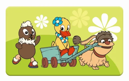 Pittiplatsch Schnatterinchen Moppi Frühstücksbrettchen grün*Trötsch Clearance