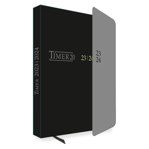 Schülerkalender mit Klappe Black 23/24*Trötsch Outlet