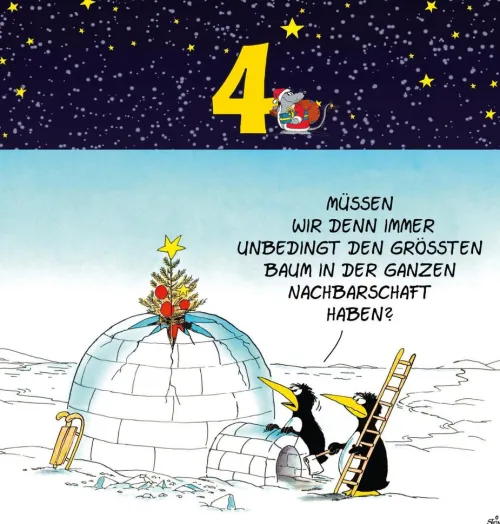 Uli Stein Adventskalender mit 24 Weihnachtskarten*Lappan Verlag New