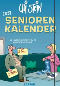Lappan Verlag Geburtstagskalender-Uli Stein Senioren-Kalender 2027 mit Spiralbindung und Gummiband