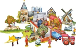 Unser Dorf basteln Bastelbogen Ausschneidebogen für Kinder 7+*Atelier Color Discount
