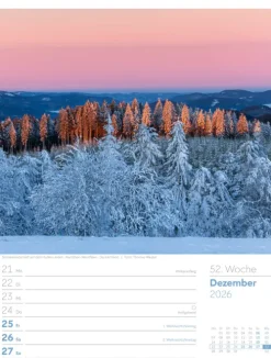 Ackermann Kunstverlag Wochenkalender-Unser Wald Wochenplaner Kalender 2026