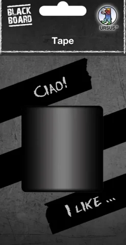 Ludwig Bähr Klebstoff & Klebebänder-URSUS Blackboard Tafelfolie-Klebeband, 1 Rolle 5 m x 50 mm, matt schwarz