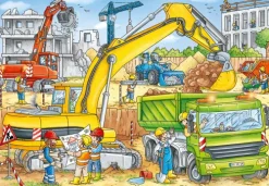 Viel zu tun auf der Baustelle. Puzzle 2 x 24 Teile*Ravensburger Spieleverlag New