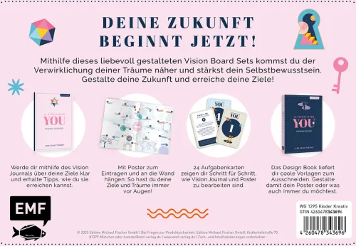 Edition Michael Fischer Notizbücher & -Blöcke-Vision Board: It starts with YOU - Lebe deine Träume für Teens