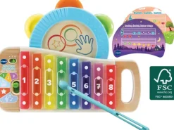VTech Baby & Kleinkind-Baby - Interaktives Holz-Xylofon mit Tamburin