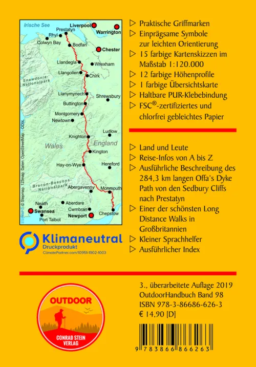 Stein, Conrad Verlag Wandern & Radfahren-Wales: Offas Dyke Path