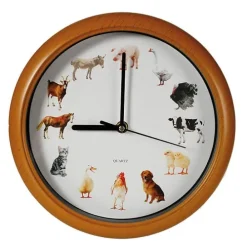SAFE Schwäbische Albumfab Dekoration & Einrichtung*Wanduhr Bauernhof mit Tierstimmen