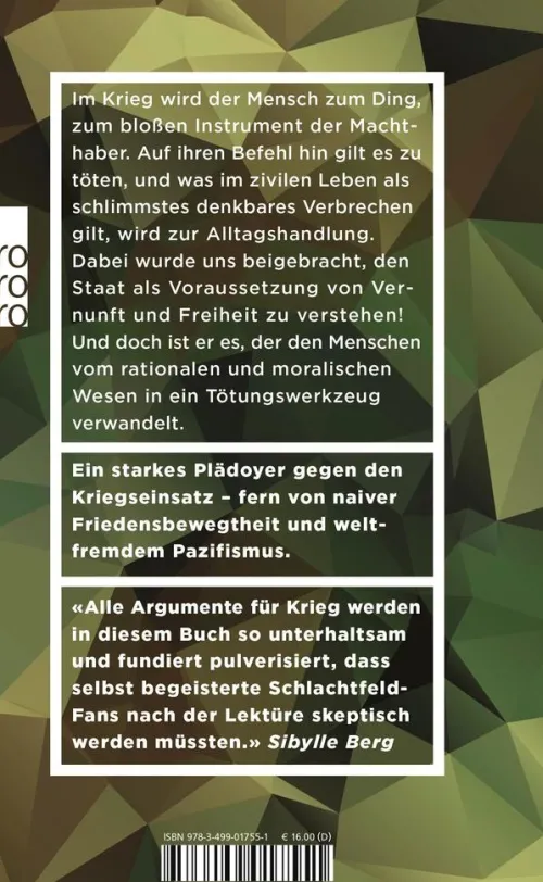 Rowohlt Taschenbuch Gesellschaft-Warum ich niemals für mein Land kämpfen würde