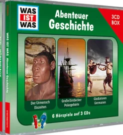 WAS IST WAS 3-CD Hörspielbox. Abenteuer Geschichte*Tessloff Verlag New