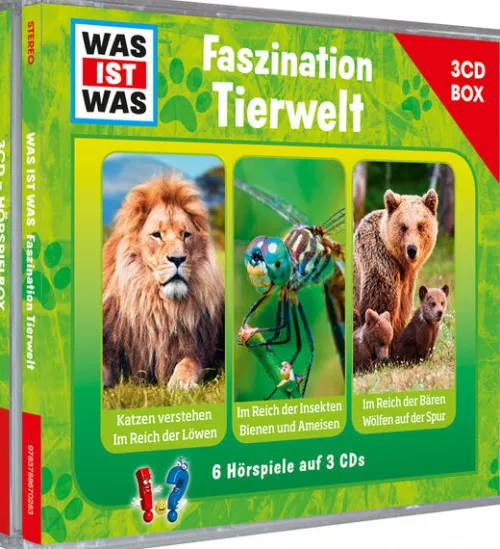 Kinder Tessloff Verlag Kinder- & Jugendbücher·Wissen & Sachbücher-WAS IST WAS 3-CD Hörspielbox Faszination Tierwelt