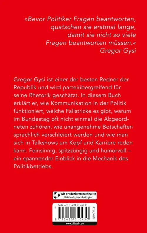 Econ Verlag Politik-Was Politiker nicht sagen