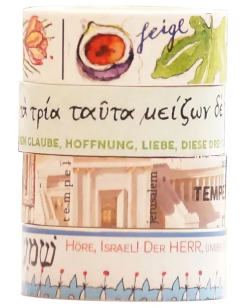 Washi Tapes Set Bibel, 4 verschiedene Rollen*Katholisches Bibelwerk Outlet