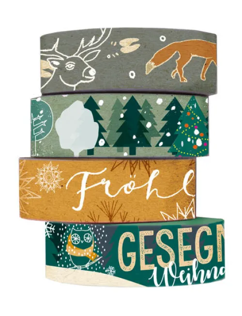 camino Klebstoff & Klebebänder-Washi Tapes Waldweihnacht