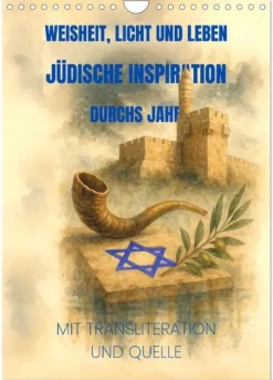 Weisheit, Licht und Leben - Jüdische Inspiration durchs Jahr (Wandkalender 2026 DIN A4 hoch), Monatskalender*Calvendo Sale