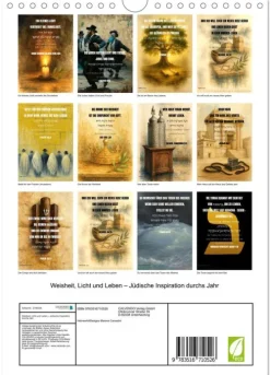 Weisheit, Licht und Leben - Jüdische Inspiration durchs Jahr (Wandkalender 2026 DIN A4 hoch), Monatskalender*Calvendo Sale