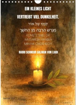 Weisheit, Licht und Leben - Jüdische Inspiration durchs Jahr (Wandkalender 2026 DIN A4 hoch), Monatskalender*Calvendo Sale