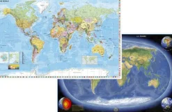 Stiefel Eurocart GmbH Schreibtischunterlagen*Weltkarte (engl.) / Erde Panorama (engl.) DUO-Schreibunterlage