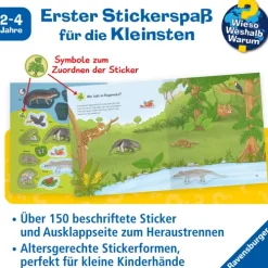 Ravensburger Verlag Stickerhefte-Wieso? Weshalb? Warum? junior Stickerheft - Tiere im Wald