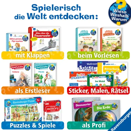Ravensburger Verlag Stickerhefte-Wieso? Weshalb? Warum? Stickerheft: Feuerwehr
