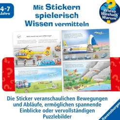 Ravensburger Verlag Stickerhefte*Wieso? Weshalb? Warum? Stickerheft - Flugzeuge