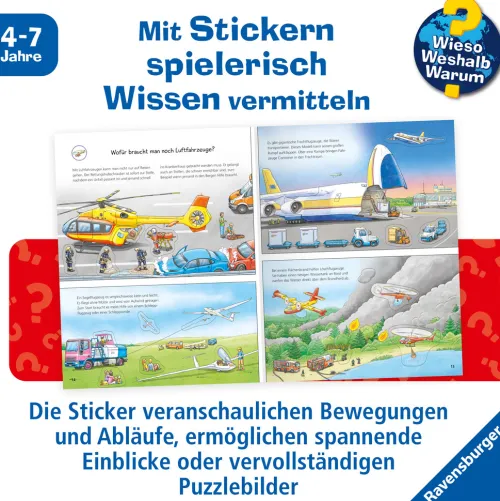 Ravensburger Verlag Stickerhefte*Wieso? Weshalb? Warum? Stickerheft - Flugzeuge