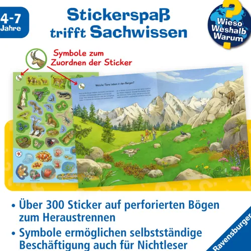 Wieso? Weshalb? Warum? Stickerheft: Tiere der Welt*Ravensburger Verlag Online