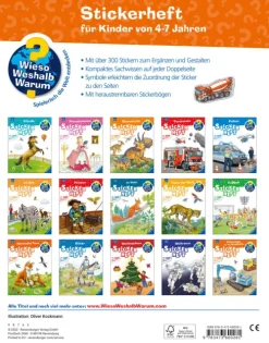Ravensburger Verlag Stickerhefte*Wieso? Weshalb? Warum? Stickerheft: Fahrzeuge auf der Baustelle