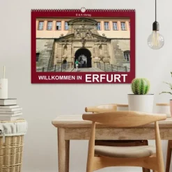 Calvendo Wandkalender-Willkommen in ERFURT (Wandkalender 2026 DIN A3 quer), Monatskalender