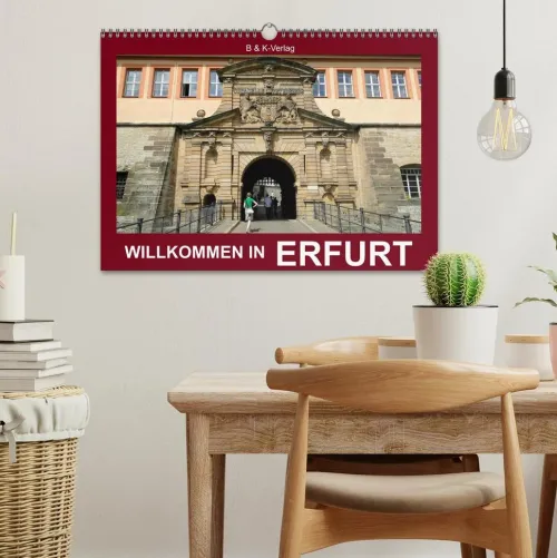 Calvendo Wandkalender-Willkommen in ERFURT (Wandkalender 2026 DIN A3 quer), Monatskalender