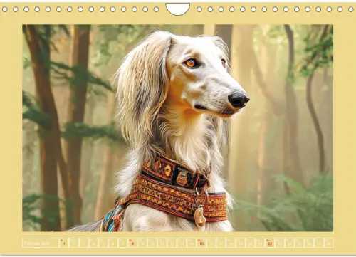 Calvendo Wandkalender*Windhunde. Seelenflüsterer zwischen Anmut, Tempo und Stille (Wandkalender 2026 DIN A4 quer), Monatskalender