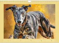 Calvendo Wandkalender*Windhunde. Seelenflüsterer zwischen Anmut, Tempo und Stille (Wandkalender 2026 DIN A4 quer), Monatskalender