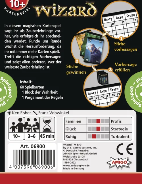 Wizard*Amigo Spiel + Freizeit New
