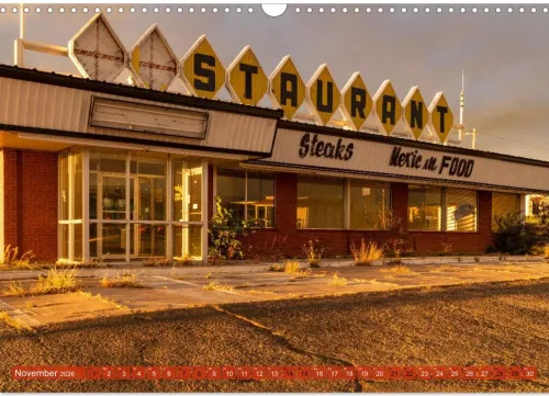 Calvendo Wandkalender-Wo der Wind Wohnt, Amerikas Lost Places (Wandkalender 2026 DIN A3 quer), Monatskalender